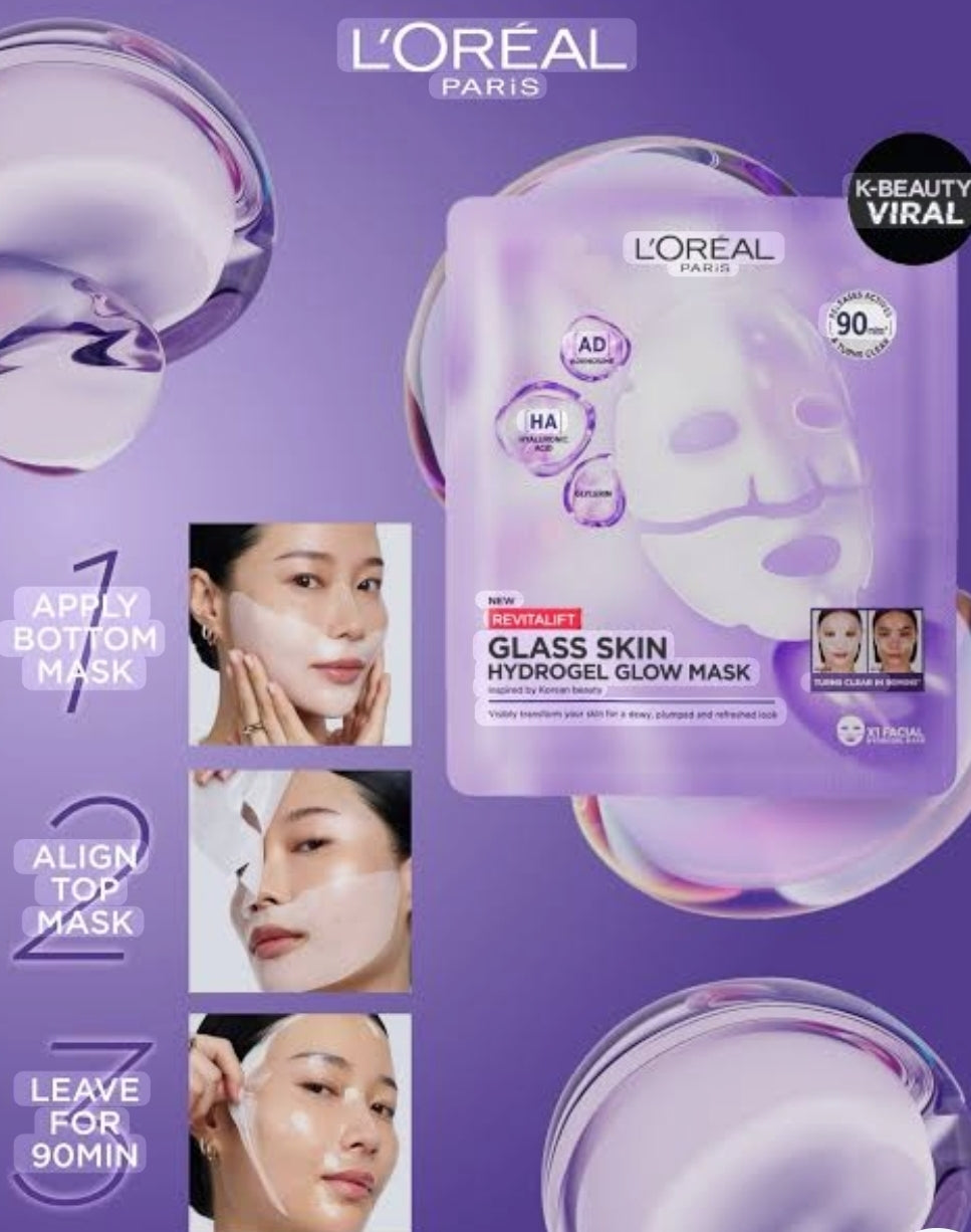 L'Oréal Revitalift Filler Glass Skin Hydrogel Mask